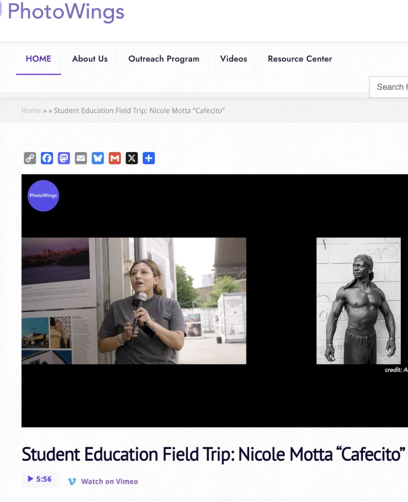 PhotoWings — Student Education Field Trip: Nicole Motta “Cafecito”