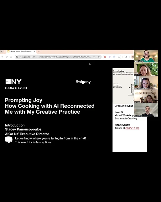 Prompting Joy: Cooking with AI at AIGA NY